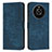 Leather Case Stands Flip Cover Holder H01X for Huawei Honor X9 4G Blue