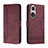 Leather Case Stands Flip Cover Holder H01X for Huawei P50 Pro Red