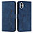 Leather Case Stands Flip Cover Holder H01X for Nothing Phone 1 Blue