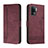 Leather Case Stands Flip Cover Holder H01X for Oppo A94 4G Red