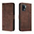 Leather Case Stands Flip Cover Holder H01X for Oppo F19 Pro