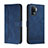 Leather Case Stands Flip Cover Holder H01X for Oppo F19 Pro Blue