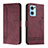 Leather Case Stands Flip Cover Holder H01X for Oppo Reno7 5G Red
