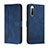 Leather Case Stands Flip Cover Holder H01X for Sony Xperia 10 III Blue