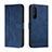 Leather Case Stands Flip Cover Holder H01X for Sony Xperia 5 II Blue