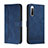 Leather Case Stands Flip Cover Holder H01X for Sony Xperia L4 Blue