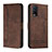 Leather Case Stands Flip Cover Holder H01X for Vivo Y11s