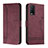 Leather Case Stands Flip Cover Holder H01X for Vivo Y11s Red