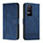 Leather Case Stands Flip Cover Holder H01X for Xiaomi Poco F4 5G Blue