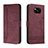 Leather Case Stands Flip Cover Holder H01X for Xiaomi Poco X3 Red