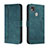 Leather Case Stands Flip Cover Holder H01X for Xiaomi Redmi 9 India Green