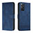 Leather Case Stands Flip Cover Holder H01X for Xiaomi Redmi Note 11 Pro 4G Blue