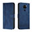 Leather Case Stands Flip Cover Holder H01X for Xiaomi Redmi Note 9 Blue