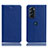 Leather Case Stands Flip Cover Holder H02P for Motorola Moto Edge 30 Pro 5G Blue