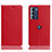 Leather Case Stands Flip Cover Holder H02P for Motorola Moto Edge S30 5G Red