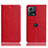 Leather Case Stands Flip Cover Holder H02P for Motorola Moto Edge S30 Pro 5G Red