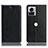 Leather Case Stands Flip Cover Holder H02P for Motorola Moto Edge X30 Pro 5G Black
