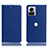 Leather Case Stands Flip Cover Holder H02P for Motorola Moto Edge X30 Pro 5G Blue
