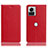 Leather Case Stands Flip Cover Holder H02P for Motorola Moto Edge X30 Pro 5G Red
