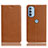 Leather Case Stands Flip Cover Holder H02P for Motorola Moto G41