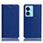 Leather Case Stands Flip Cover Holder H02P for Oppo A78 5G Blue