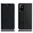 Leather Case Stands Flip Cover Holder H02P for Oppo F19 Pro+ Plus 5G Black