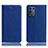 Leather Case Stands Flip Cover Holder H02P for Oppo K9S 5G Blue