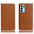 Leather Case Stands Flip Cover Holder H02P for Oppo Reno6 5G