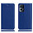 Leather Case Stands Flip Cover Holder H02P for Oppo Reno7 Pro 5G Blue