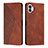 Leather Case Stands Flip Cover Holder H02X for Nothing Phone 1