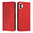 Leather Case Stands Flip Cover Holder H02X for Nothing Phone 1 Red