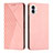 Leather Case Stands Flip Cover Holder H02X for Nothing Phone 1 Rose Gold