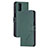 Leather Case Stands Flip Cover Holder H02X for Xiaomi Mi 10T Pro 5G Green