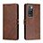 Leather Case Stands Flip Cover Holder H02X for Xiaomi Redmi 10 4G