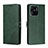 Leather Case Stands Flip Cover Holder H02X for Xiaomi Redmi 10C 4G Green