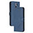 Leather Case Stands Flip Cover Holder H02X for Xiaomi Redmi 9 Blue