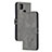 Leather Case Stands Flip Cover Holder H02X for Xiaomi Redmi 9C Gray