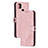 Leather Case Stands Flip Cover Holder H02X for Xiaomi Redmi 9C Rose Gold
