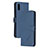 Leather Case Stands Flip Cover Holder H02X for Xiaomi Redmi 9i Blue