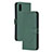 Leather Case Stands Flip Cover Holder H02X for Xiaomi Redmi 9i Green