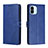 Leather Case Stands Flip Cover Holder H02X for Xiaomi Redmi A1 Blue