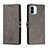 Leather Case Stands Flip Cover Holder H02X for Xiaomi Redmi A1 Gray