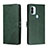Leather Case Stands Flip Cover Holder H02X for Xiaomi Redmi A1 Plus Green