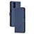Leather Case Stands Flip Cover Holder H02X for Xiaomi Redmi K30S 5G Blue