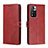 Leather Case Stands Flip Cover Holder H02X for Xiaomi Redmi Note 11 Pro+ Plus 5G Red