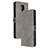 Leather Case Stands Flip Cover Holder H02X for Xiaomi Redmi Note 9 Pro Gray