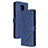 Leather Case Stands Flip Cover Holder H02X for Xiaomi Redmi Note 9 Pro Max Blue