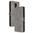 Leather Case Stands Flip Cover Holder H02X for Xiaomi Redmi Note 9S Gray