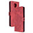 Leather Case Stands Flip Cover Holder H02X for Xiaomi Redmi Note 9S Red