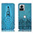 Leather Case Stands Flip Cover Holder H03P for Motorola Moto Edge X30 Pro 5G Sky Blue